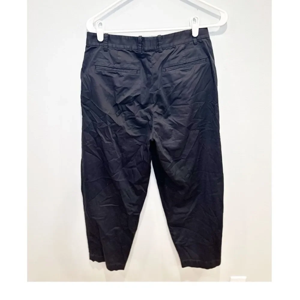 Everlane cotton barrel pants black